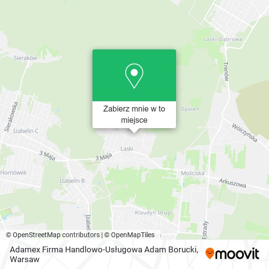 Mapa Adamex Firma Handlowo-Usługowa Adam Borucki