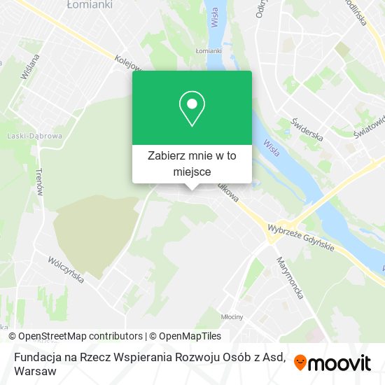 Mapa Fundacja na Rzecz Wspierania Rozwoju Osób z Asd