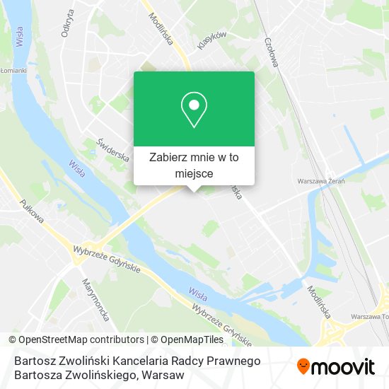 Mapa Bartosz Zwoliński Kancelaria Radcy Prawnego Bartosza Zwolińskiego