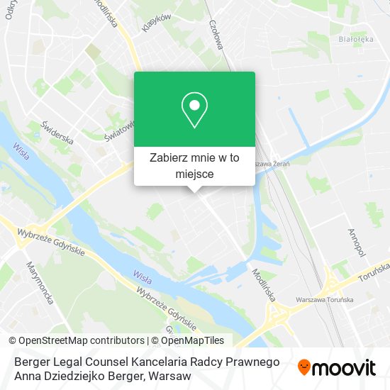 Mapa Berger Legal Counsel Kancelaria Radcy Prawnego Anna Dziedziejko Berger