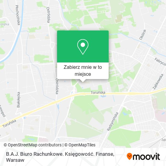 Mapa B.A.J. Biuro Rachunkowe. Księgowość. Finanse