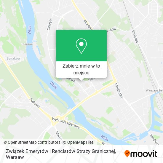 Mapa Związek Emerytów i Rencistów Straży Granicznej