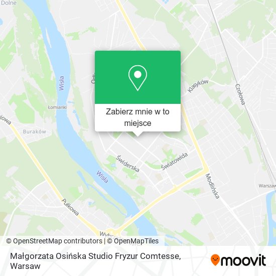 Mapa Małgorzata Osińska Studio Fryzur Comtesse
