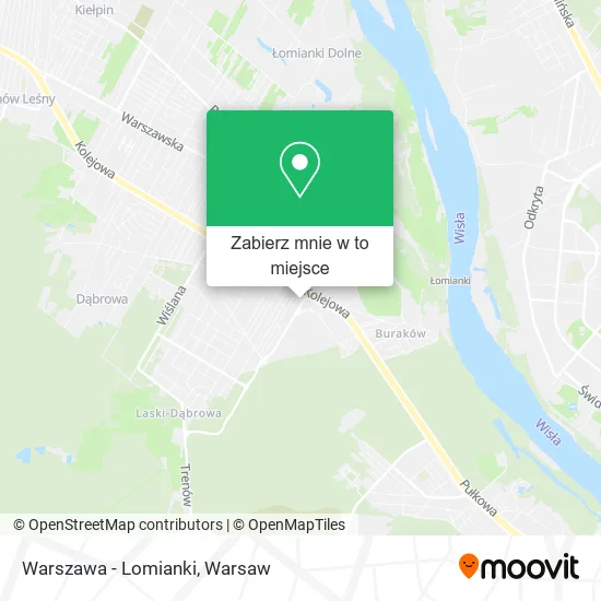 Mapa Warszawa - Lomianki