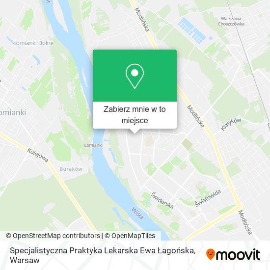 Mapa Specjalistyczna Praktyka Lekarska Ewa Łagońska