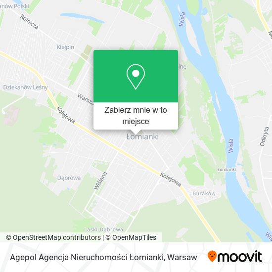 Mapa Agepol Agencja Nieruchomości Łomianki