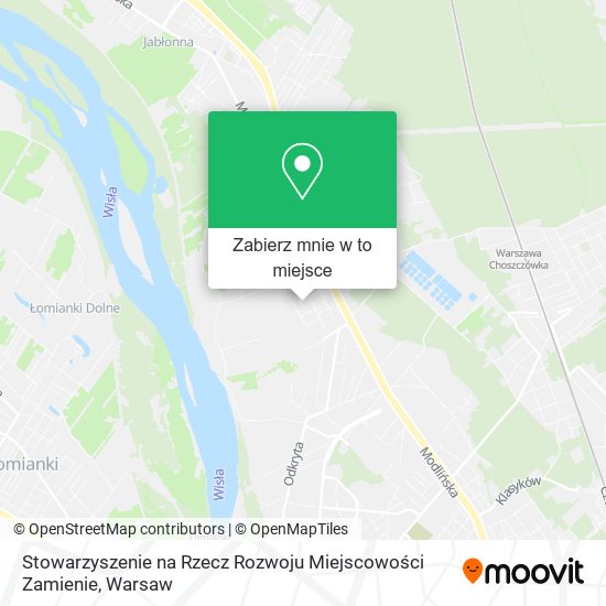 Mapa Stowarzyszenie na Rzecz Rozwoju Miejscowości Zamienie