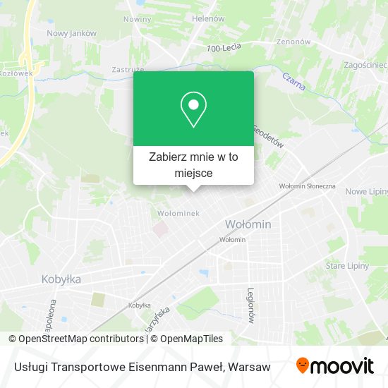 Mapa Usługi Transportowe Eisenmann Paweł