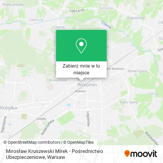Mapa Mirosław Kruszewski Mirek - Pośrednictwo Ubezpieczeniowe
