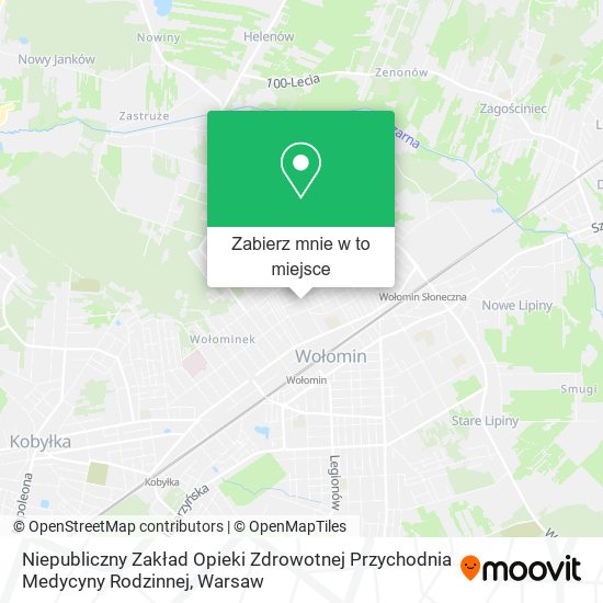 Mapa Niepubliczny Zakład Opieki Zdrowotnej Przychodnia Medycyny Rodzinnej