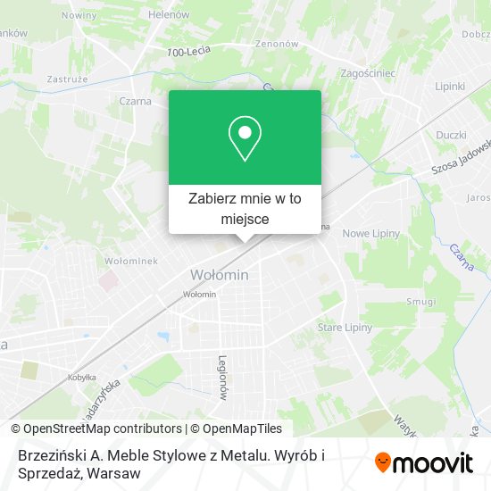 Mapa Brzeziński A. Meble Stylowe z Metalu. Wyrób i Sprzedaż