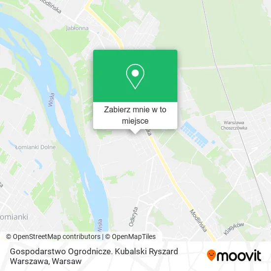 Mapa Gospodarstwo Ogrodnicze. Kubalski Ryszard Warszawa
