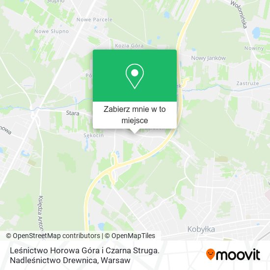 Mapa Leśnictwo Horowa Góra i Czarna Struga. Nadleśnictwo Drewnica