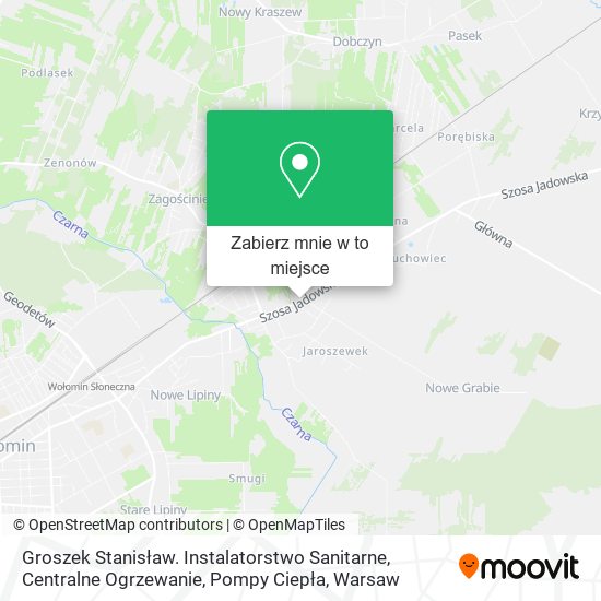 Mapa Groszek Stanisław. Instalatorstwo Sanitarne, Centralne Ogrzewanie, Pompy Ciepła