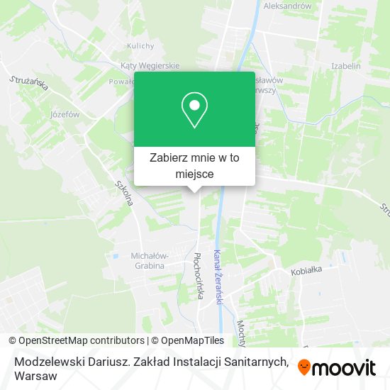 Mapa Modzelewski Dariusz. Zakład Instalacji Sanitarnych