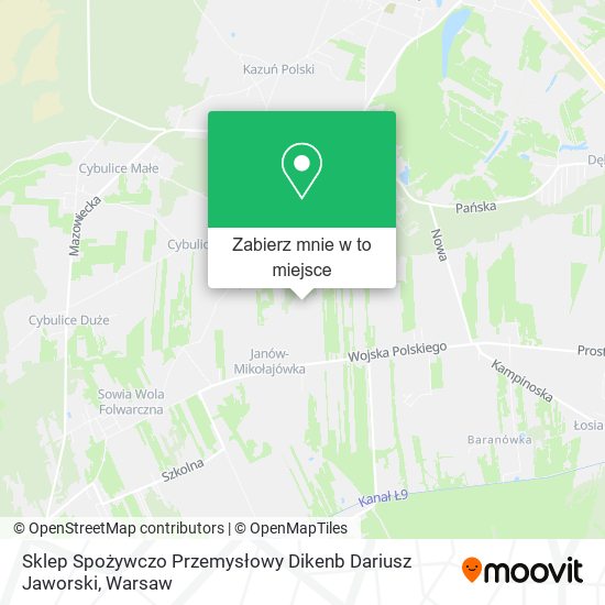 Mapa Sklep Spożywczo Przemysłowy Dikenb Dariusz Jaworski