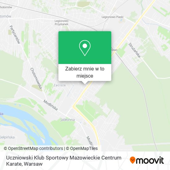 Mapa Uczniowski Klub Sportowy Mazowieckie Centrum Karate