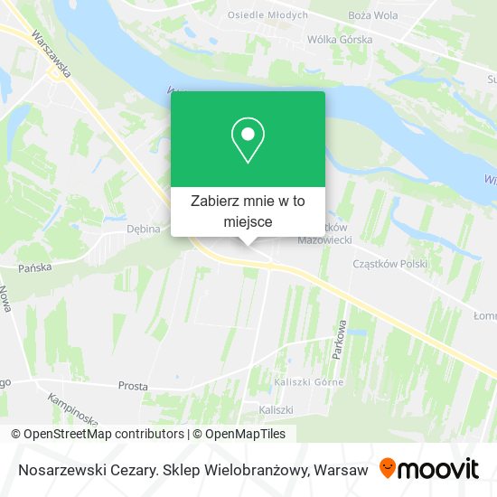 Mapa Nosarzewski Cezary. Sklep Wielobranżowy