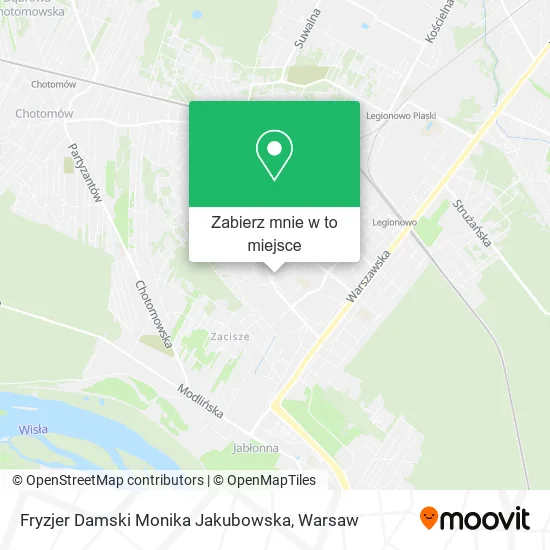 Mapa Fryzjer Damski Monika Jakubowska