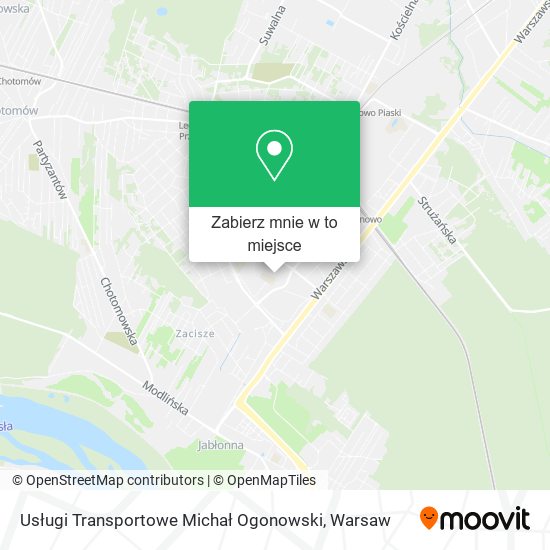 Mapa Usługi Transportowe Michał Ogonowski