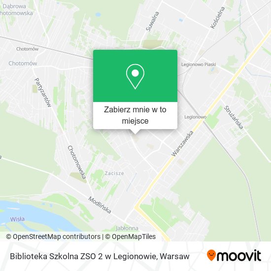 Mapa Biblioteka Szkolna ZSO 2 w Legionowie