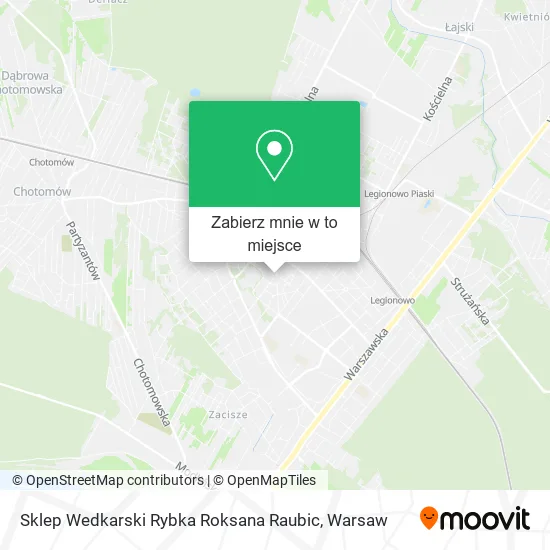 Mapa Sklep Wedkarski Rybka Roksana Raubic
