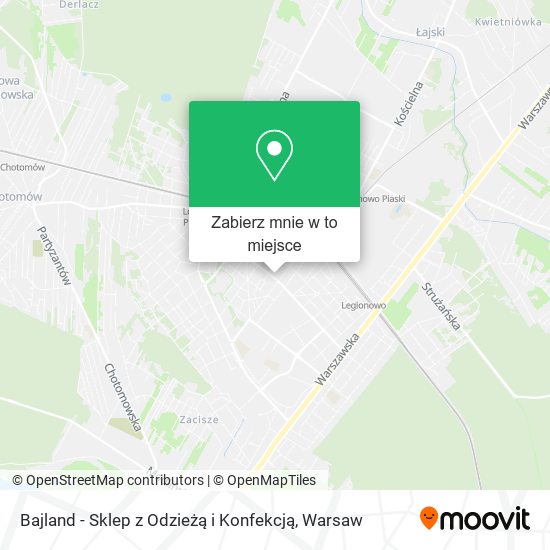 Mapa Bajland - Sklep z Odzieżą i Konfekcją