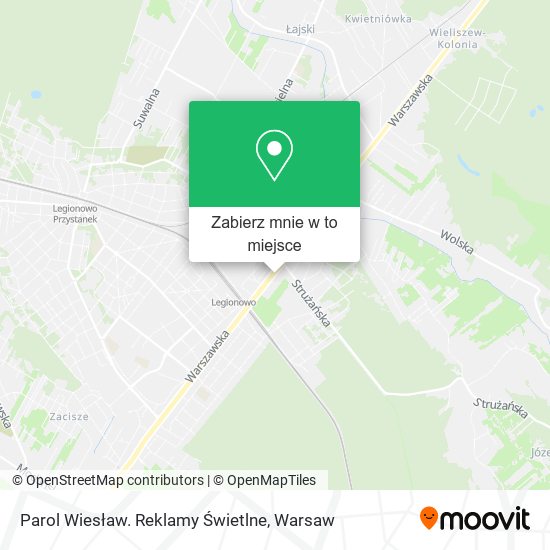 Mapa Parol Wiesław. Reklamy Świetlne