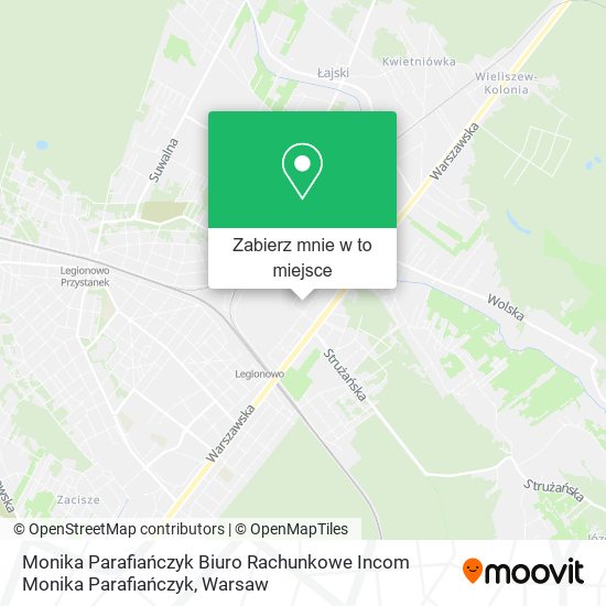 Mapa Monika Parafiańczyk Biuro Rachunkowe Incom Monika Parafiańczyk