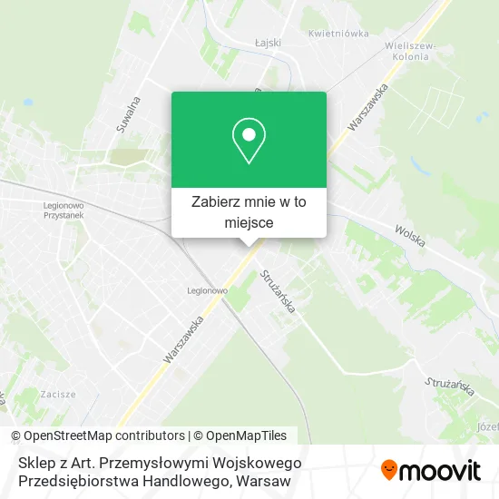 Mapa Sklep z Art. Przemysłowymi Wojskowego Przedsiębiorstwa Handlowego