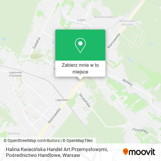 Mapa Halina Kwiecińska Handel Art.Przemysłowymi, Pośrednictwo Handlowe