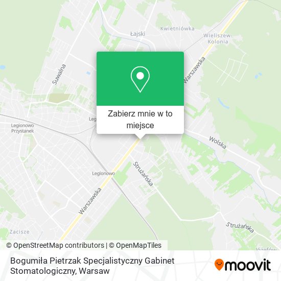 Mapa Bogumiła Pietrzak Specjalistyczny Gabinet Stomatologiczny