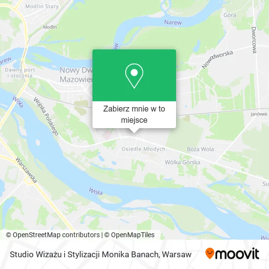 Mapa Studio Wizażu i Stylizacji Monika Banach