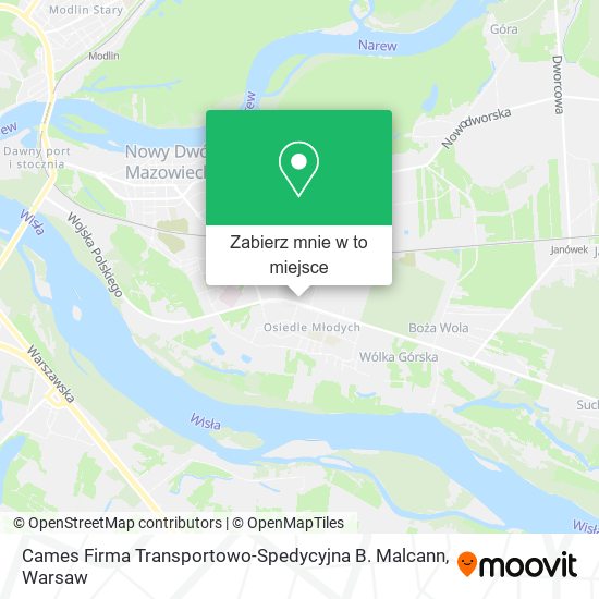 Mapa Cames Firma Transportowo-Spedycyjna B. Malcann