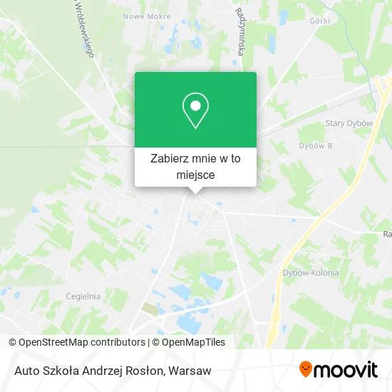 Mapa Auto Szkoła Andrzej Rosłon