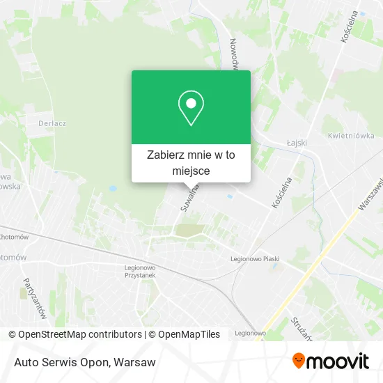 Mapa Auto Serwis Opon