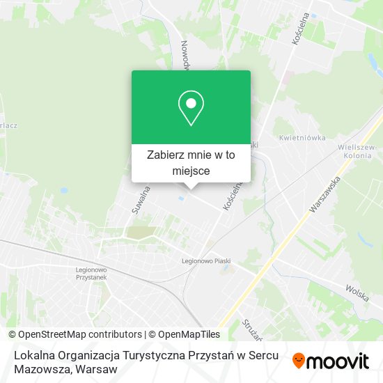 Mapa Lokalna Organizacja Turystyczna Przystań w Sercu Mazowsza