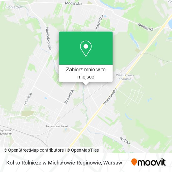 Mapa Kółko Rolnicze w Michałowie-Reginowie