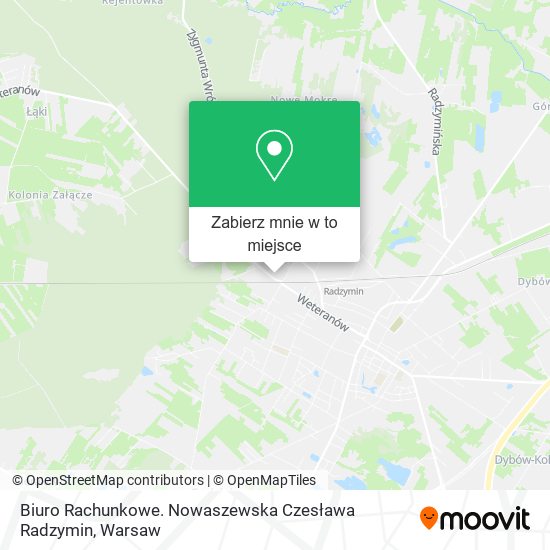 Mapa Biuro Rachunkowe. Nowaszewska Czesława Radzymin