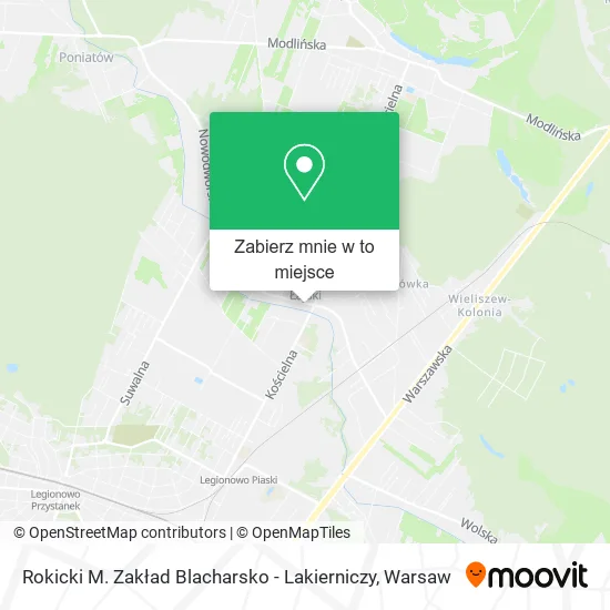 Mapa Rokicki M. Zakład Blacharsko - Lakierniczy