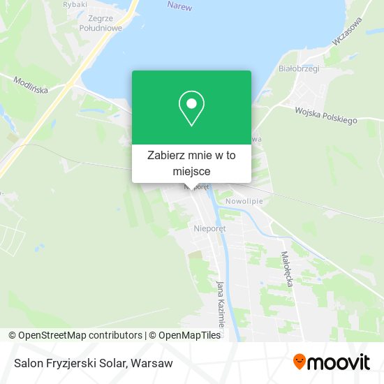 Mapa Salon Fryzjerski Solar