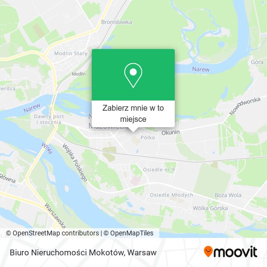 Mapa Biuro Nieruchomości Mokotów