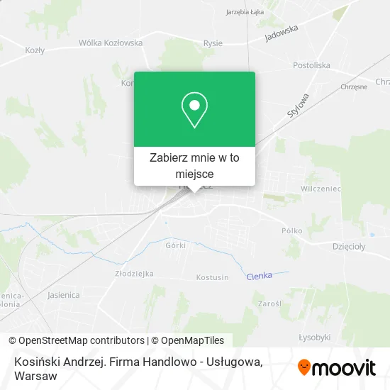 Mapa Kosiński Andrzej. Firma Handlowo - Usługowa