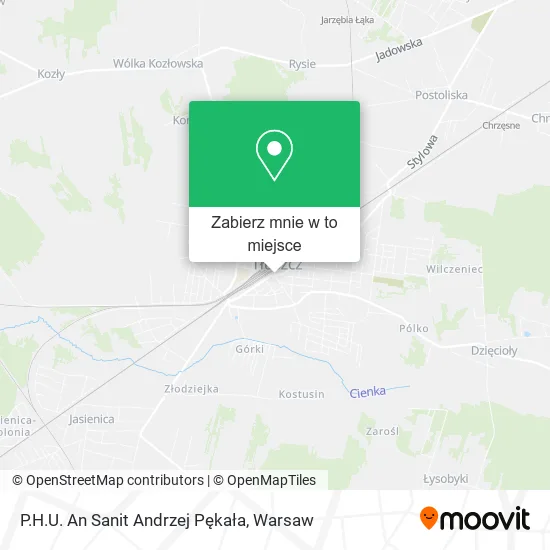 Mapa P.H.U. An Sanit Andrzej Pękała