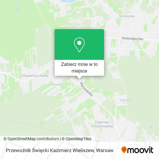 Mapa Przewoźnik Święcki Kazimierz Wieliszew