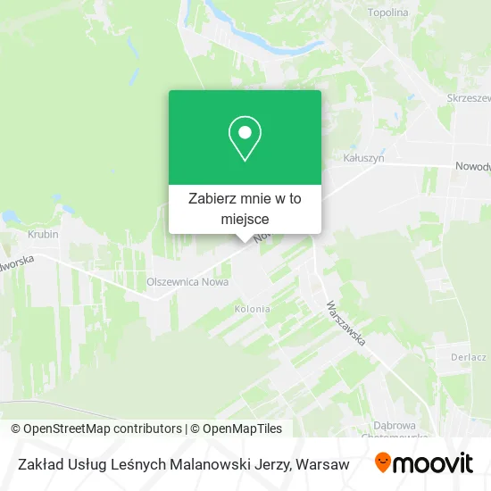 Mapa Zakład Usług Leśnych Malanowski Jerzy