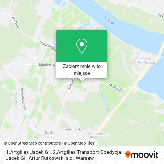 Mapa 1.Artgilles Jacek Gil, 2.Artgilles Transport-Spedycja Jacek Gil, Artur Rutkowski s.c.