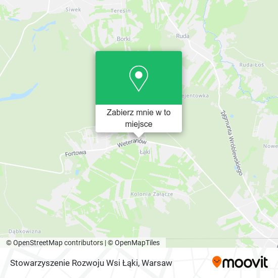 Mapa Stowarzyszenie Rozwoju Wsi Łąki