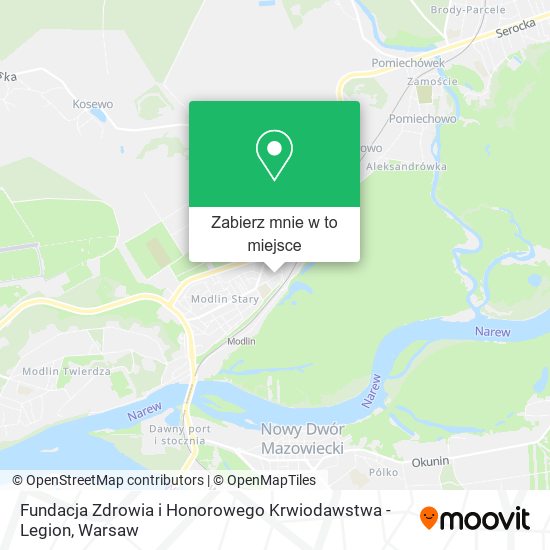 Mapa Fundacja Zdrowia i Honorowego Krwiodawstwa - Legion