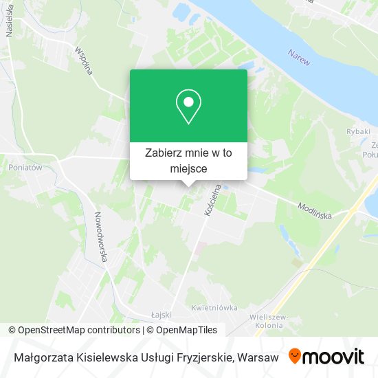 Mapa Małgorzata Kisielewska Usługi Fryzjerskie